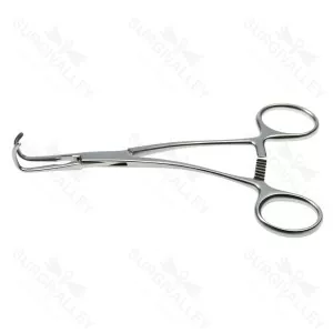 Cooley Paediatric Occlusion Clamp Double Angle 140mm 2 X 2 Teeth Thoracic Clamp – surgivalley (SV-10-2182)