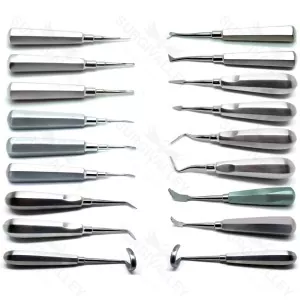 16 Pieces Set Of Dental Extraction Elevators Cogswell Cryer Spear Crane Apical Root Tip Pick Stainless Steel Instrument – surgivalley (SV-10-2212)
