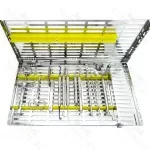 Crown &amp; Bridge Instrument Set Cassette With 11 Instruments Large