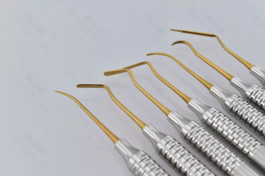 Gold Plated Restorative Composite Filling Instruments Set Of 5 Pieces
