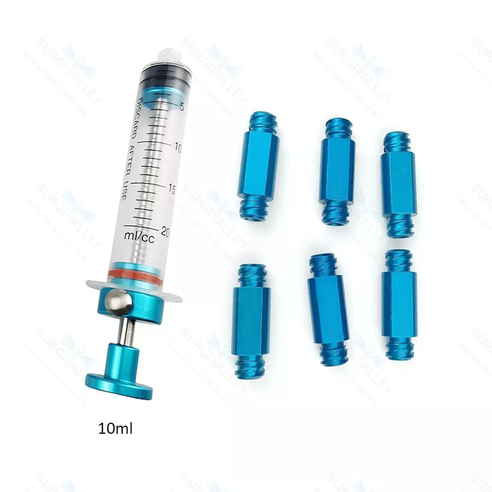 Liposuction Syringe Injection 10 ML & Fat Transfer Adapter Cosmetic Surgery