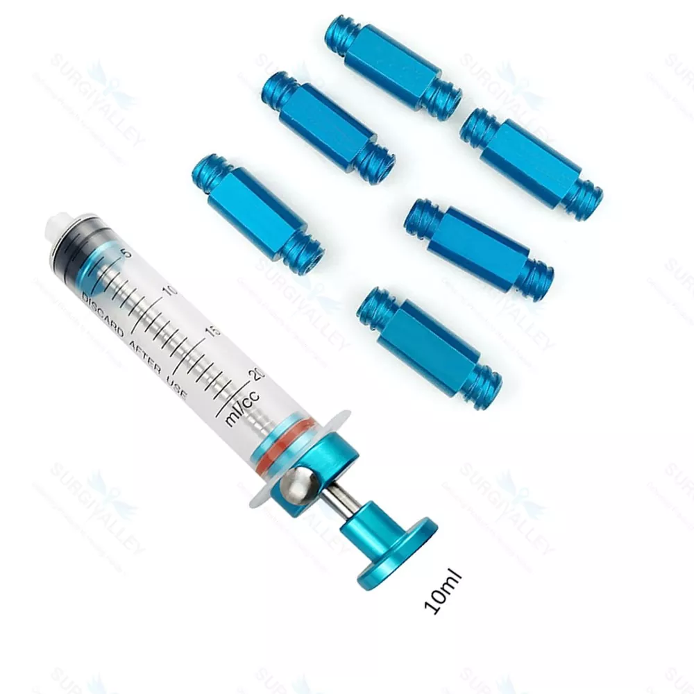 Liposuction Syringe Injection 10 ML & Fat Transfer Adapter Cosmetic Surgery