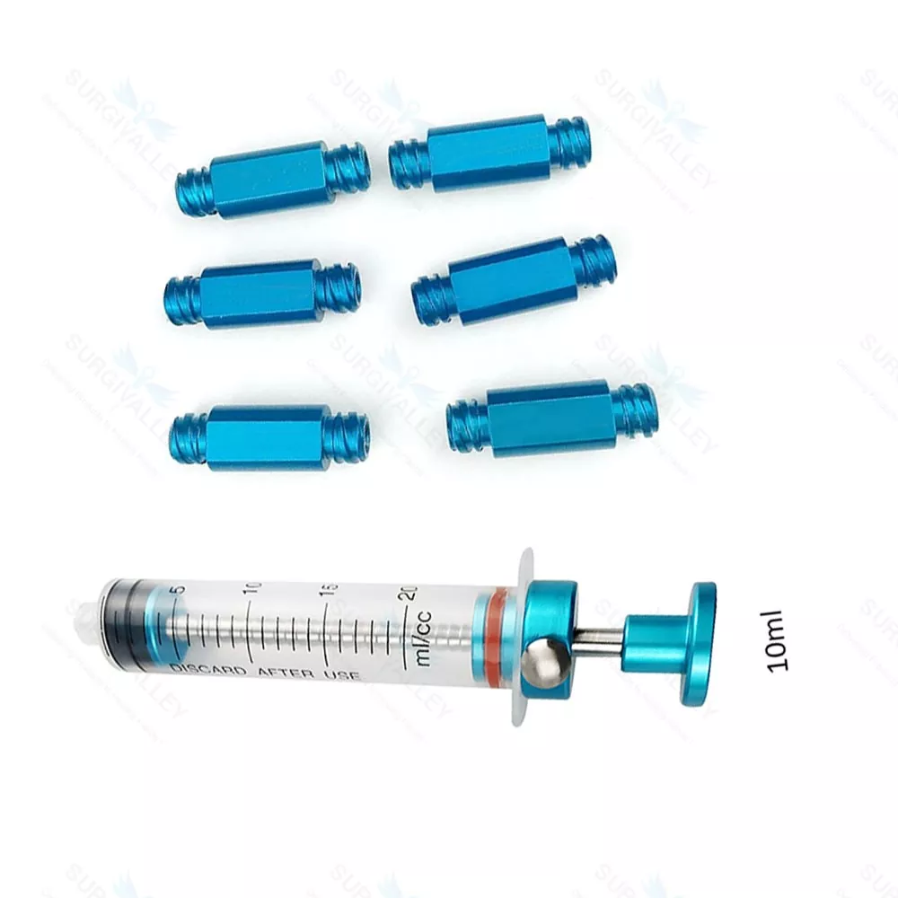 Liposuction Syringe Injection 10 ML & Fat Transfer Adapter Cosmetic Surgery