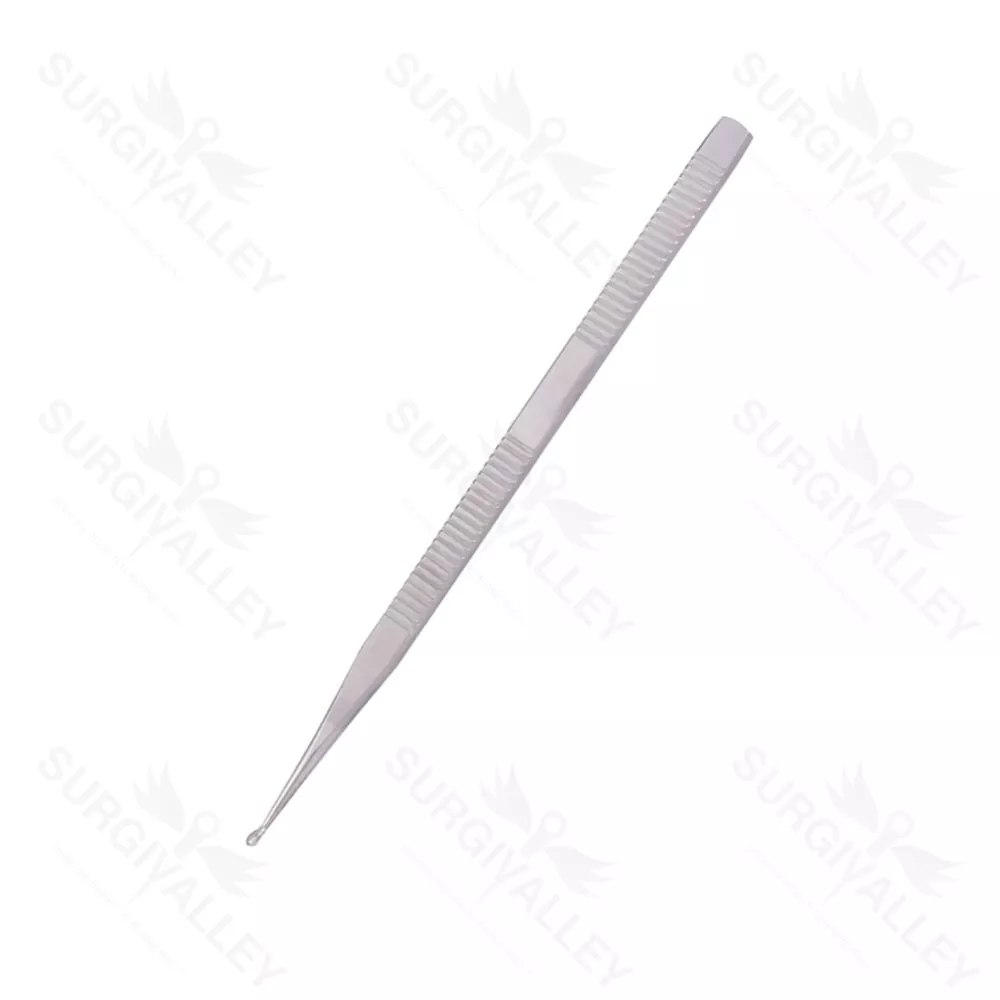Guilford Wright Angled Single Ended 1.5mm Cup Flat Handle 13.5cm Ear Curette Instruments
