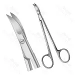 Chadwick Scissors Delicate Sharp Curved 4 1/2 Inch Eye Surgery Scissors