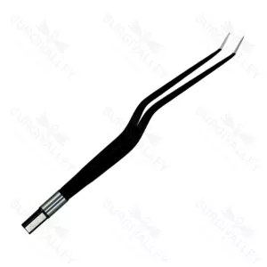 European Non Stick Bipolar Forceps Bayonet Angled – surgivalley (SV-10-3058)