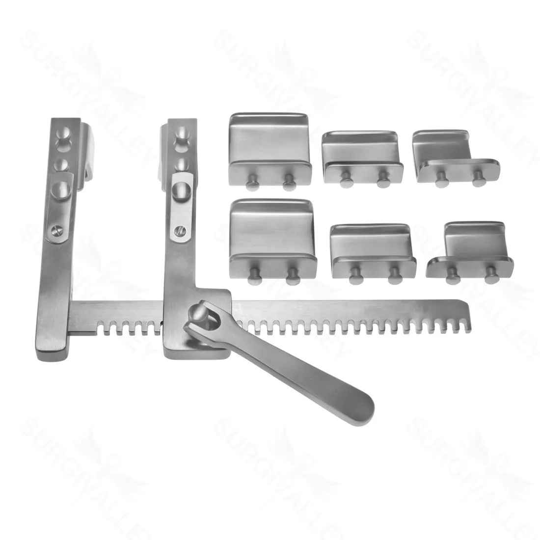 Burford-Finochietto Infant/Child Rib Spreader – 4 pairs of blades