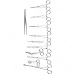 Basic Delivery Set Of 16 Pieces Surgical Instruments