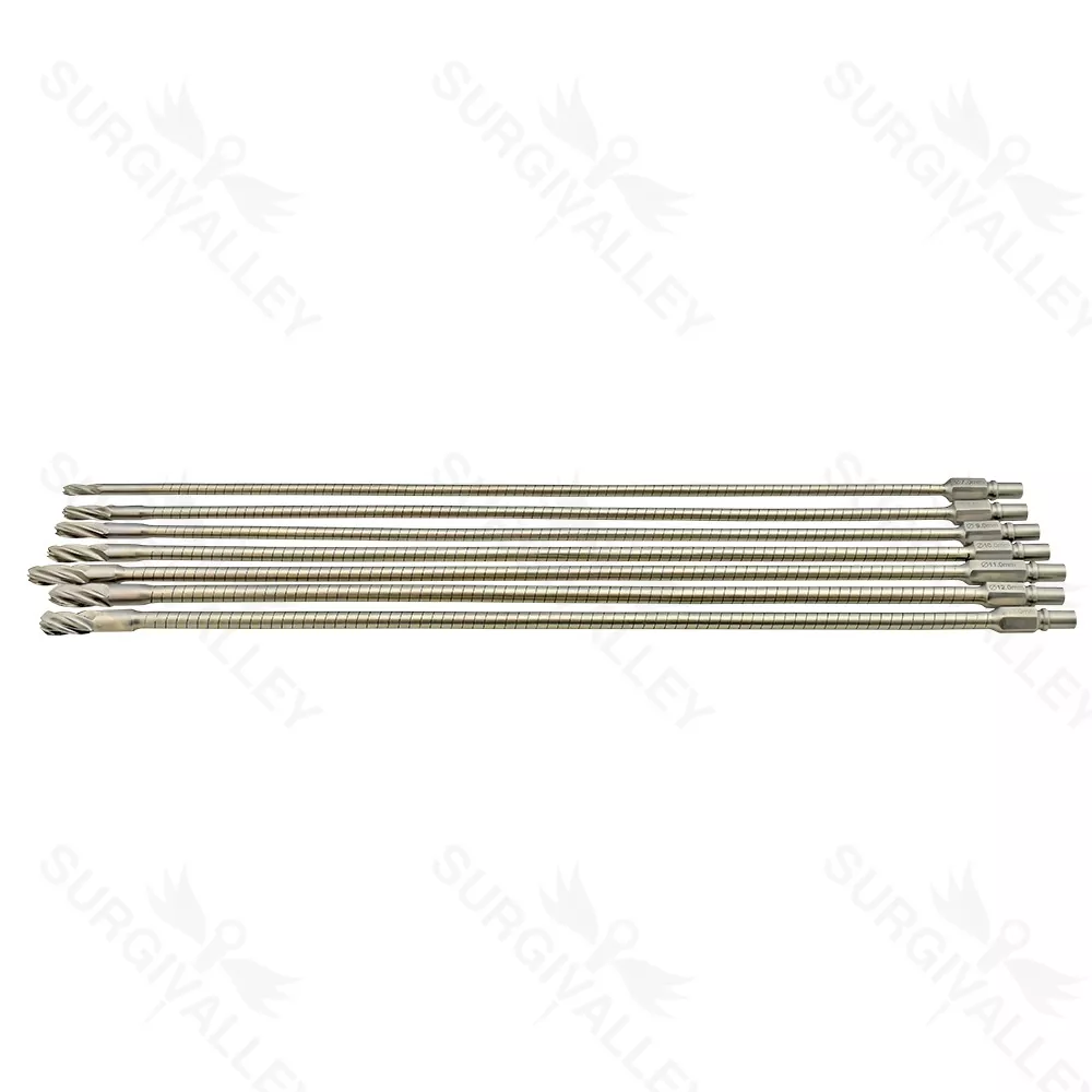 Orthopaedic Flexible Reamer Set Of 7 Pieces